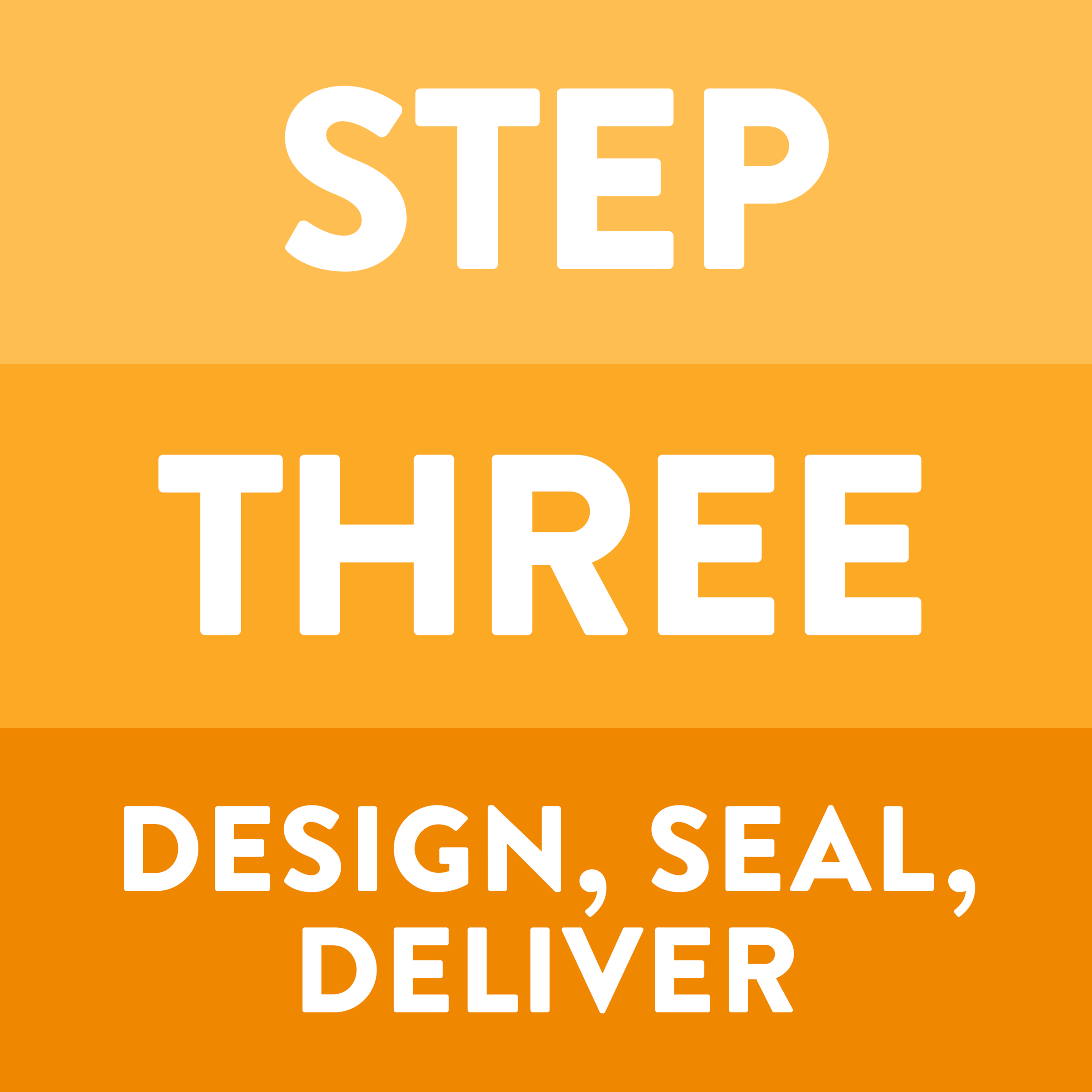 Step 3: Design, seal, deliver